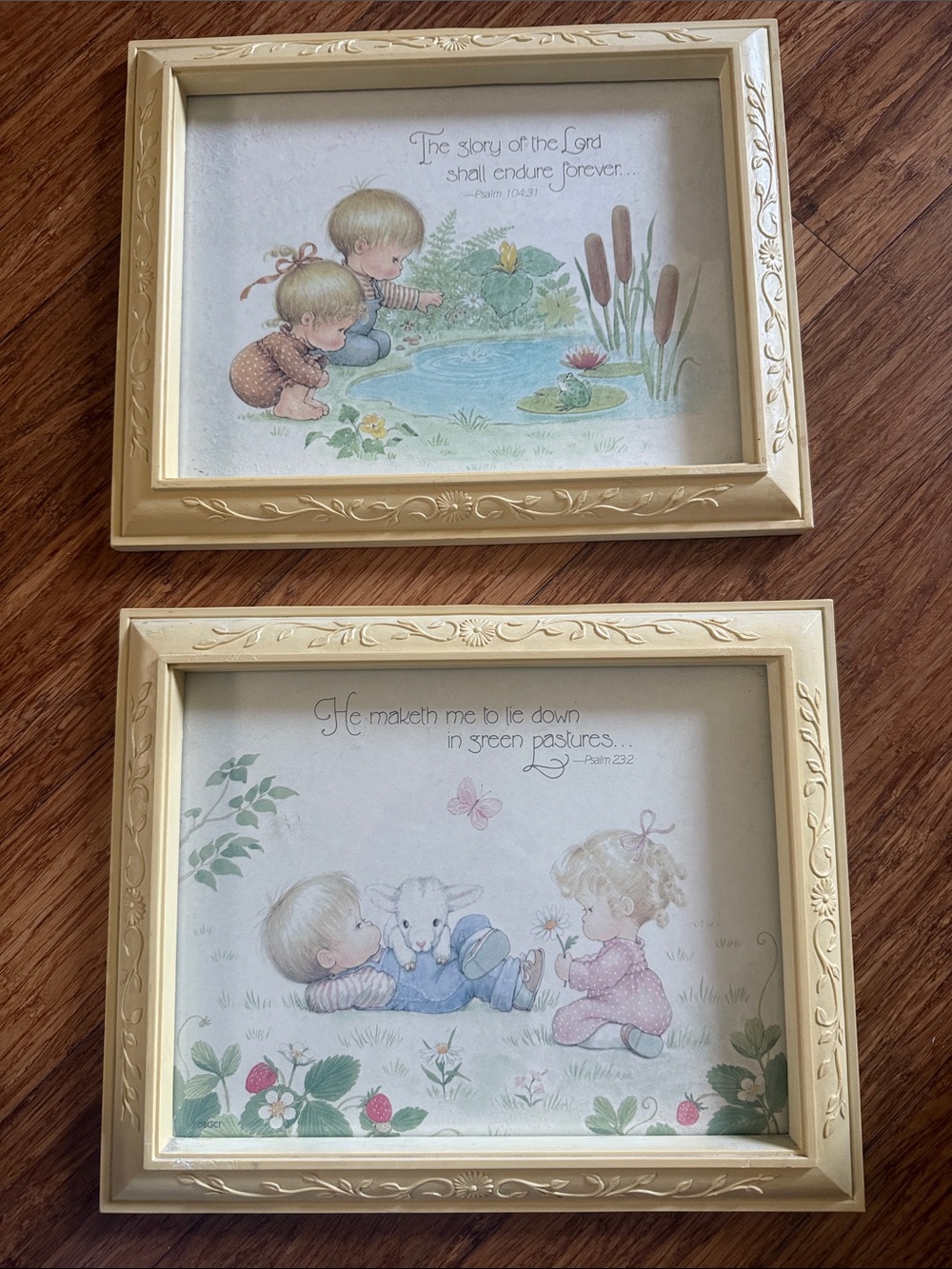 Vintage Nursery Wall Art Pair - Soft Pastel Children Prints